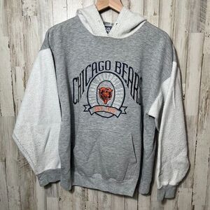 Vintage 90s‎ Lee Sport Chicago Bears Gray Pullover Hoodie Fleece Mens Size XL